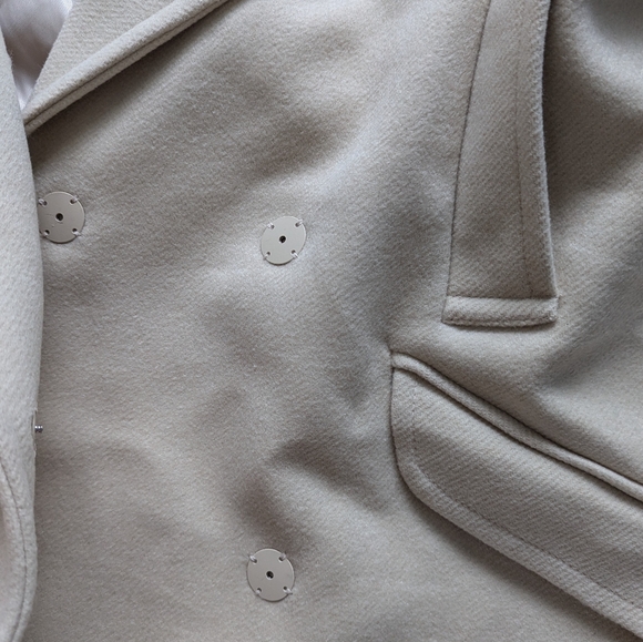 Zara oversized double breasted vanilla cream coat - Picture 7 of 11